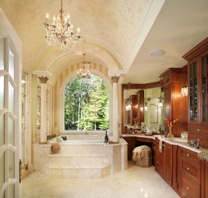 corner-vanity-cabinet-Bathroom-Traditional-with-arch-barrel-ceiling-bathtub